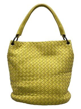 Bottega Veneta Handbag Intrecciato Yellow Leather